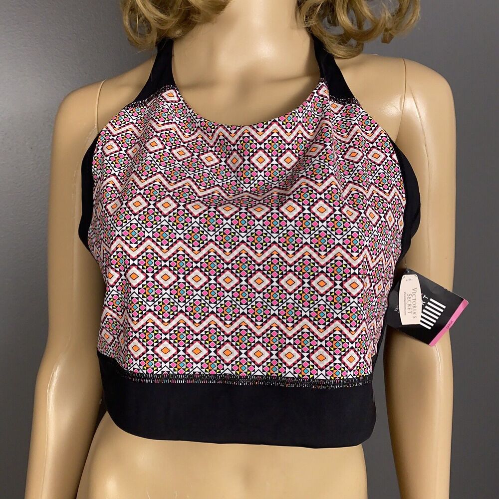 Victoria's Secret VSX Sport Size Large Zipper Back Sun Surf Street Swim Top Bra